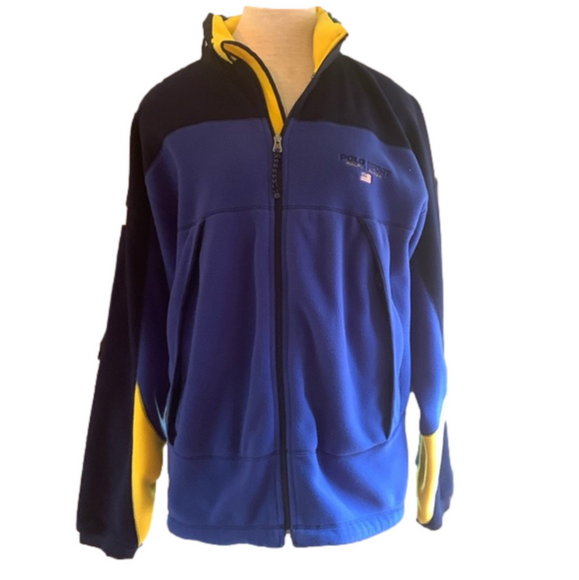 Ralph Lauren Other - Ralph Lauren Polo Sport sz M zip up fleece jacket with American flag logo